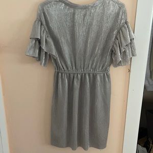 Girls silver metallic dress